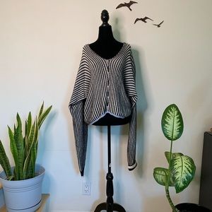 Urban Outfitters Slouchy Striped V Neck Sweater S